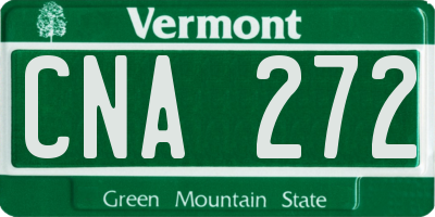 VT license plate CNA272