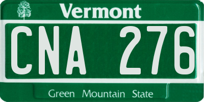 VT license plate CNA276