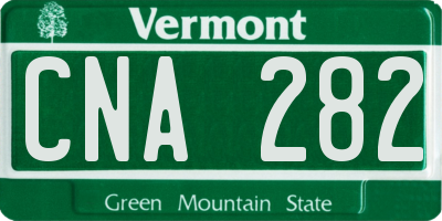 VT license plate CNA282