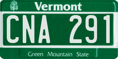 VT license plate CNA291