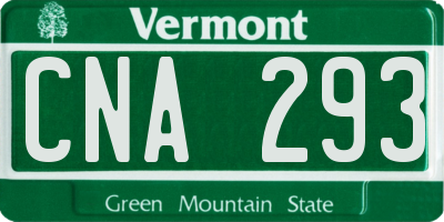 VT license plate CNA293