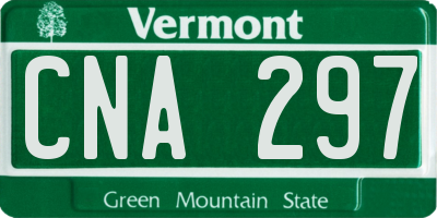 VT license plate CNA297