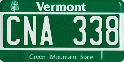 VT license plate CNA338