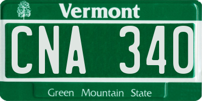 VT license plate CNA340