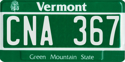 VT license plate CNA367