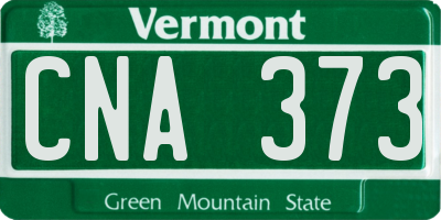 VT license plate CNA373