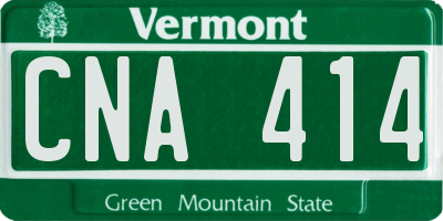 VT license plate CNA414