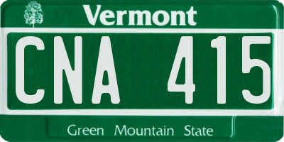 VT license plate CNA415