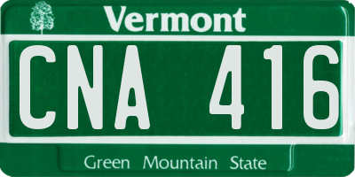 VT license plate CNA416