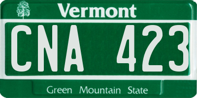 VT license plate CNA423