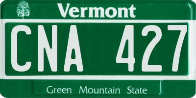 VT license plate CNA427