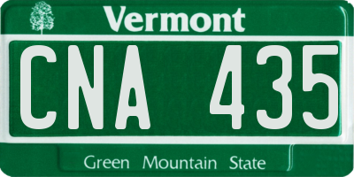 VT license plate CNA435