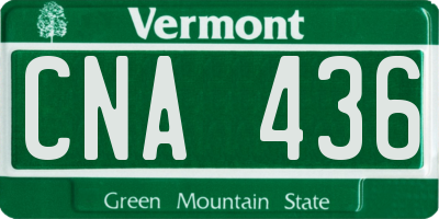 VT license plate CNA436