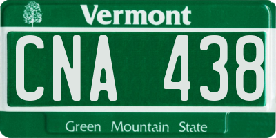 VT license plate CNA438