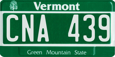 VT license plate CNA439