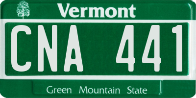 VT license plate CNA441