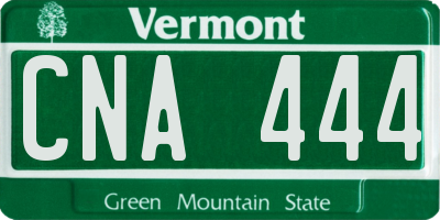 VT license plate CNA444