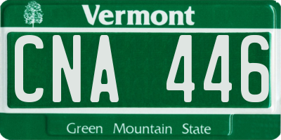 VT license plate CNA446