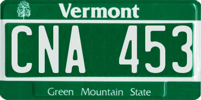 VT license plate CNA453
