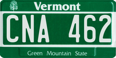 VT license plate CNA462