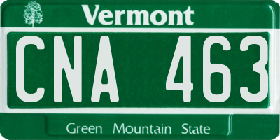 VT license plate CNA463