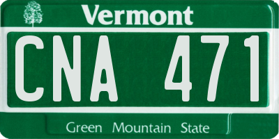 VT license plate CNA471