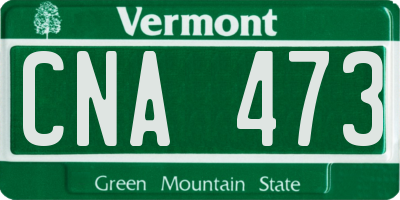 VT license plate CNA473