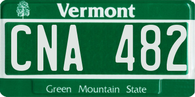 VT license plate CNA482