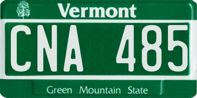 VT license plate CNA485