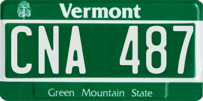 VT license plate CNA487