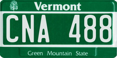VT license plate CNA488