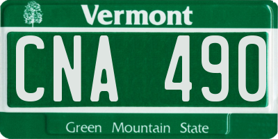 VT license plate CNA490