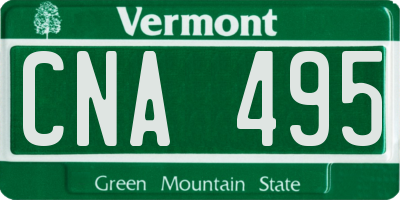 VT license plate CNA495