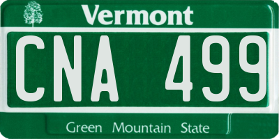VT license plate CNA499