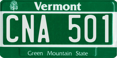 VT license plate CNA501