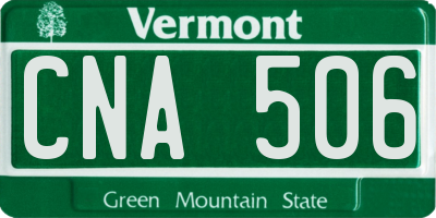 VT license plate CNA506