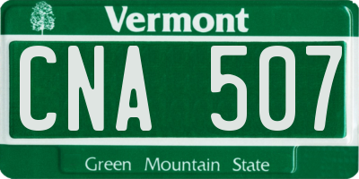 VT license plate CNA507