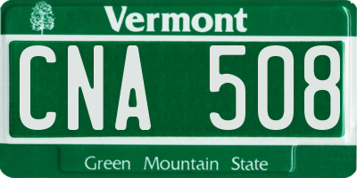 VT license plate CNA508
