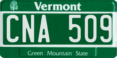 VT license plate CNA509