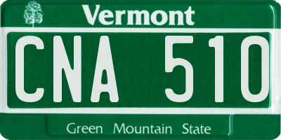 VT license plate CNA510