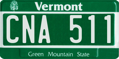 VT license plate CNA511