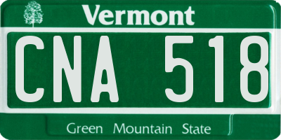 VT license plate CNA518