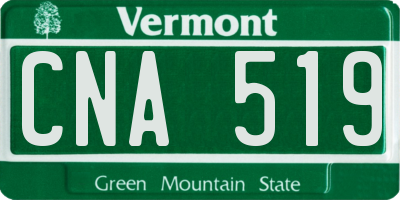VT license plate CNA519