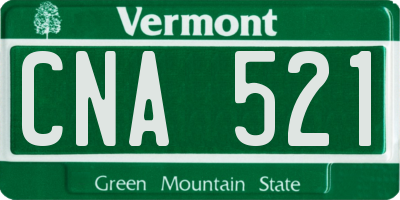 VT license plate CNA521