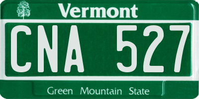 VT license plate CNA527