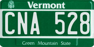 VT license plate CNA528