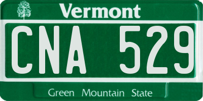 VT license plate CNA529