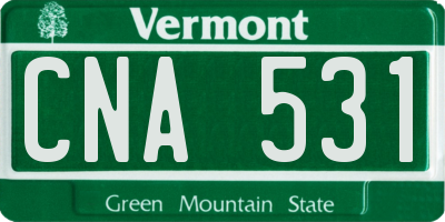 VT license plate CNA531