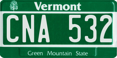 VT license plate CNA532