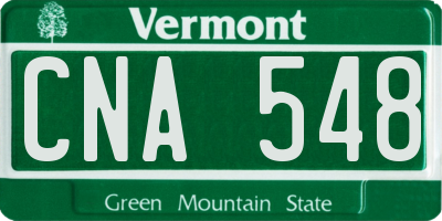 VT license plate CNA548